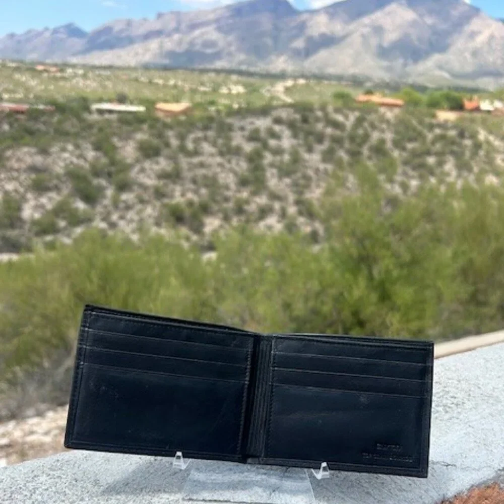 BUXTON Top Grain Cowhide Black Leather WALLET